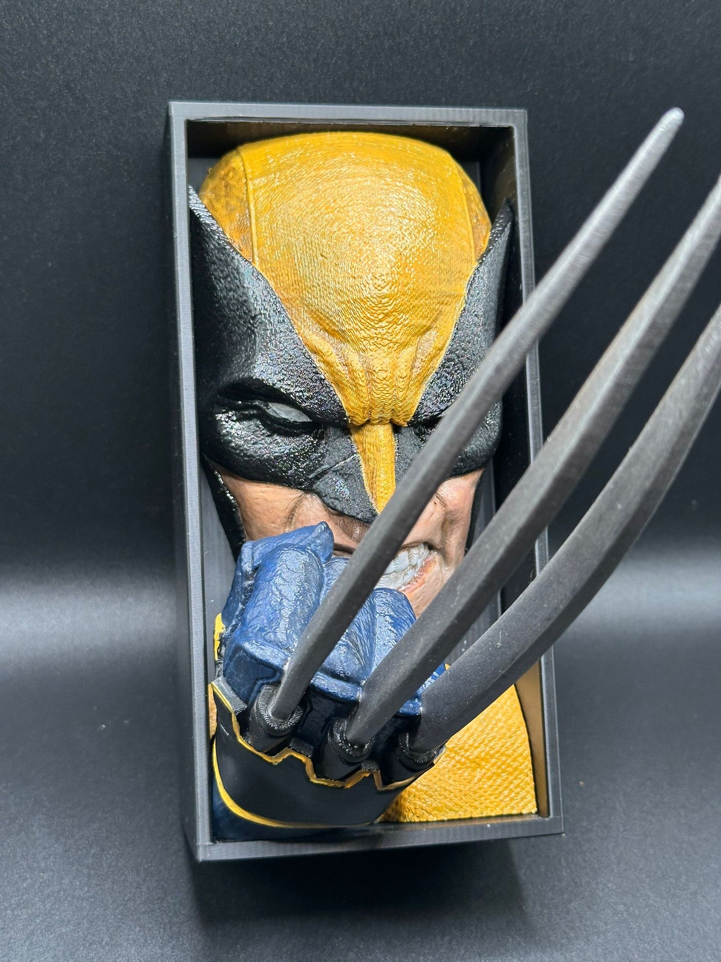 Fermalibro 3D Wolverine Dipinto a Mano