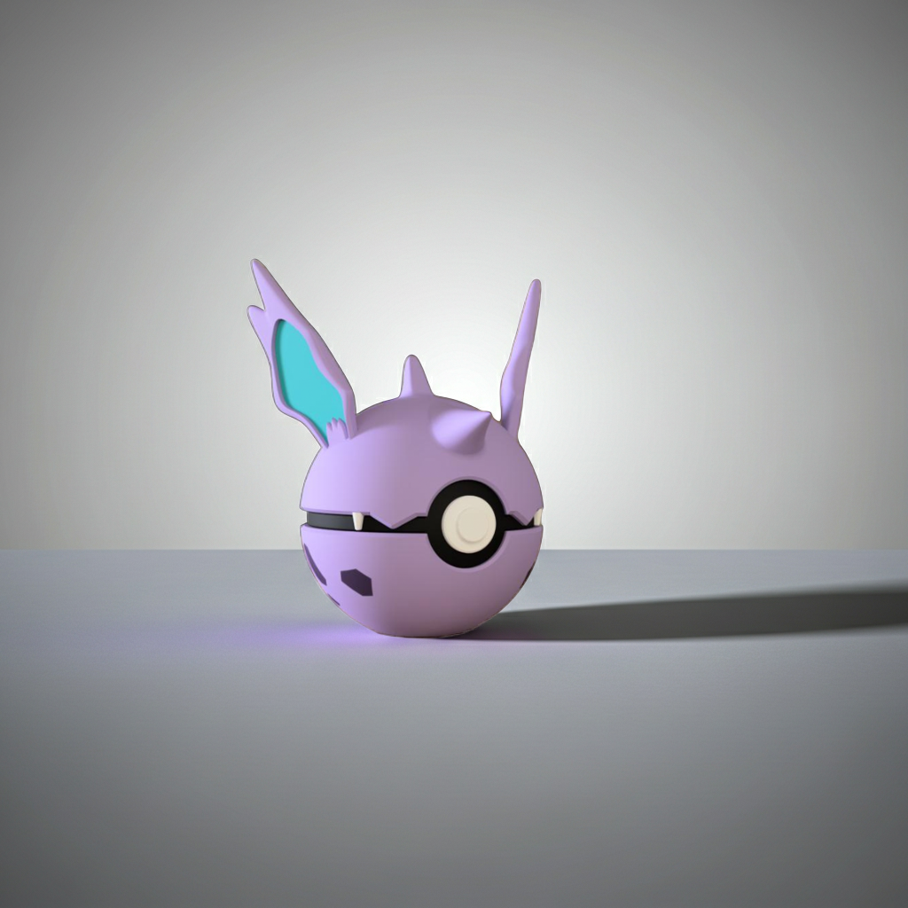 Poké Ball 3D ispirata a Nidorino – Sfera decorativa da collezione (#0033)