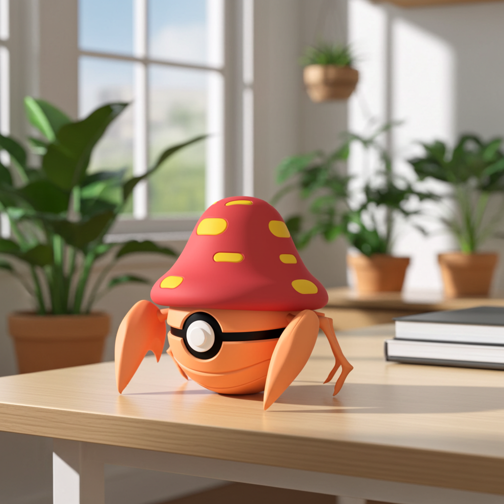 Poké Ball 3D ispirata a Parasect – Sfera decorativa da collezione (#0047)