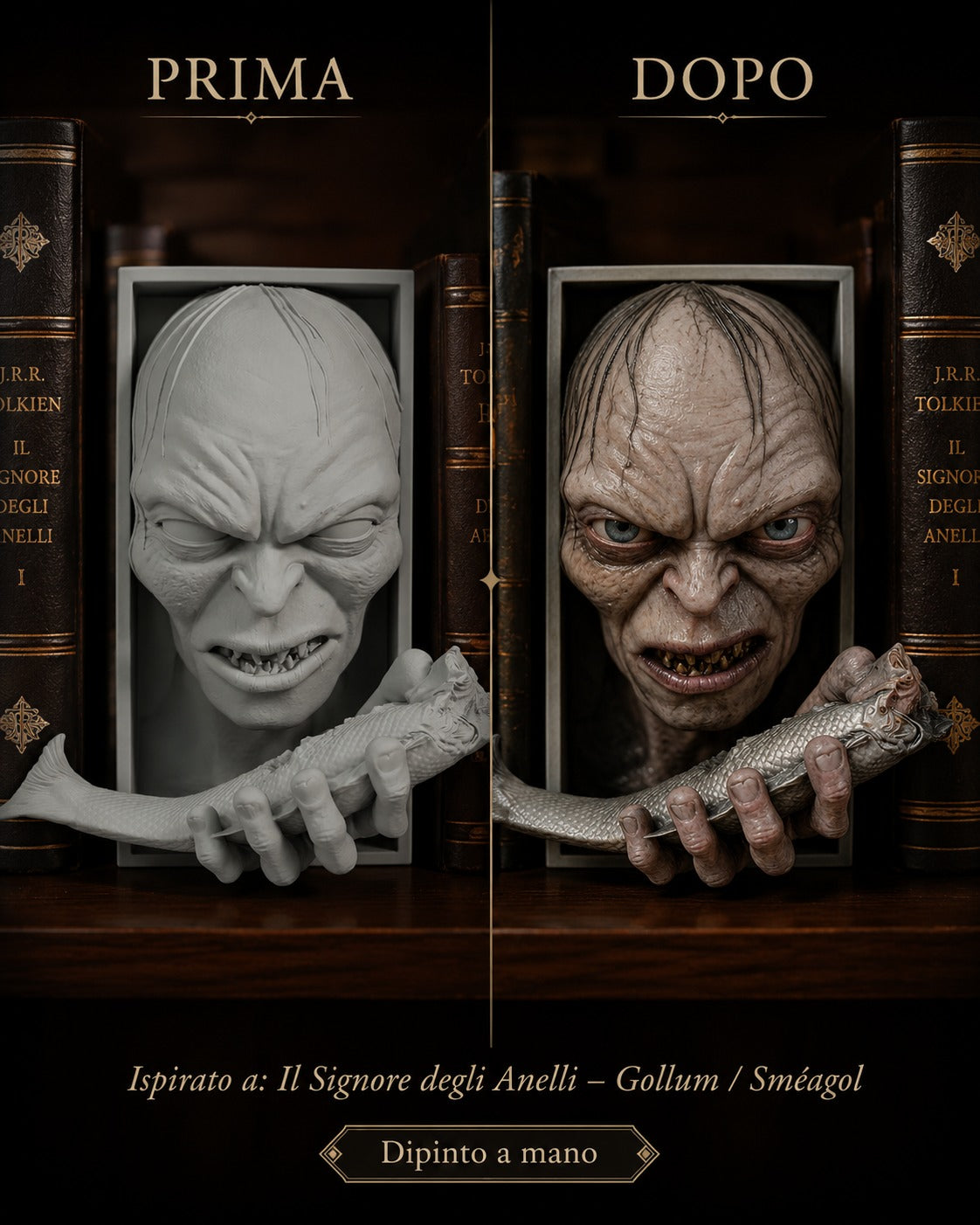 Set fermalibri fantasy epico dipinti a mano