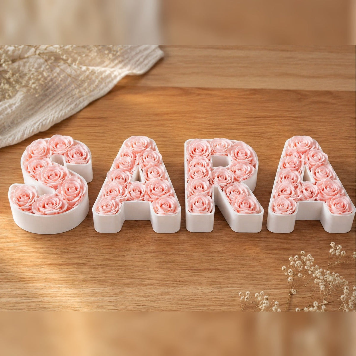 Set regalo casa e famiglia: scritta 3D e lampada con foto