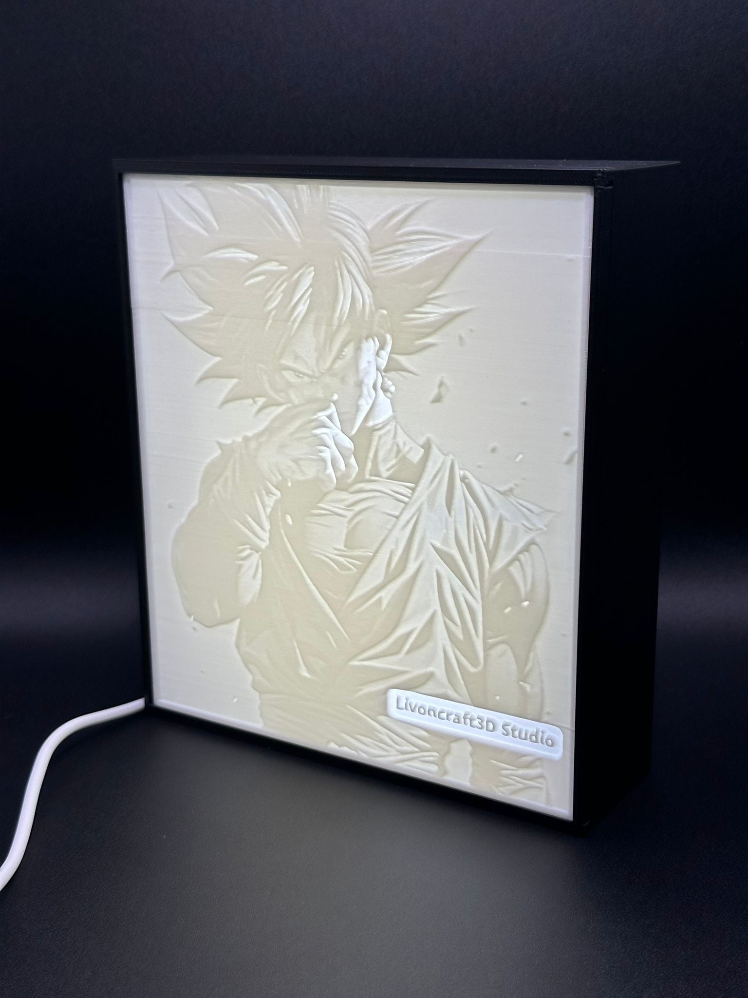 Lampada personalizzata con personaggio anime accesa, effetto litofania 3D