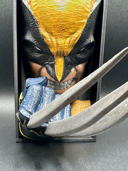 Fermalibro 3D Wolverine Dipinto a Mano