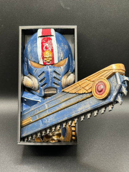 Fermalibro 3D Ultramarines Dipinto a Mano