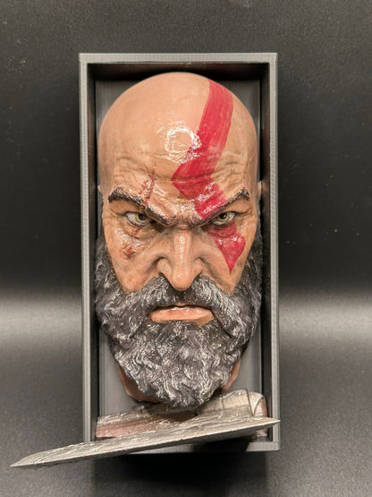 Fermalibro 3D Kratos Dipinto a Mano