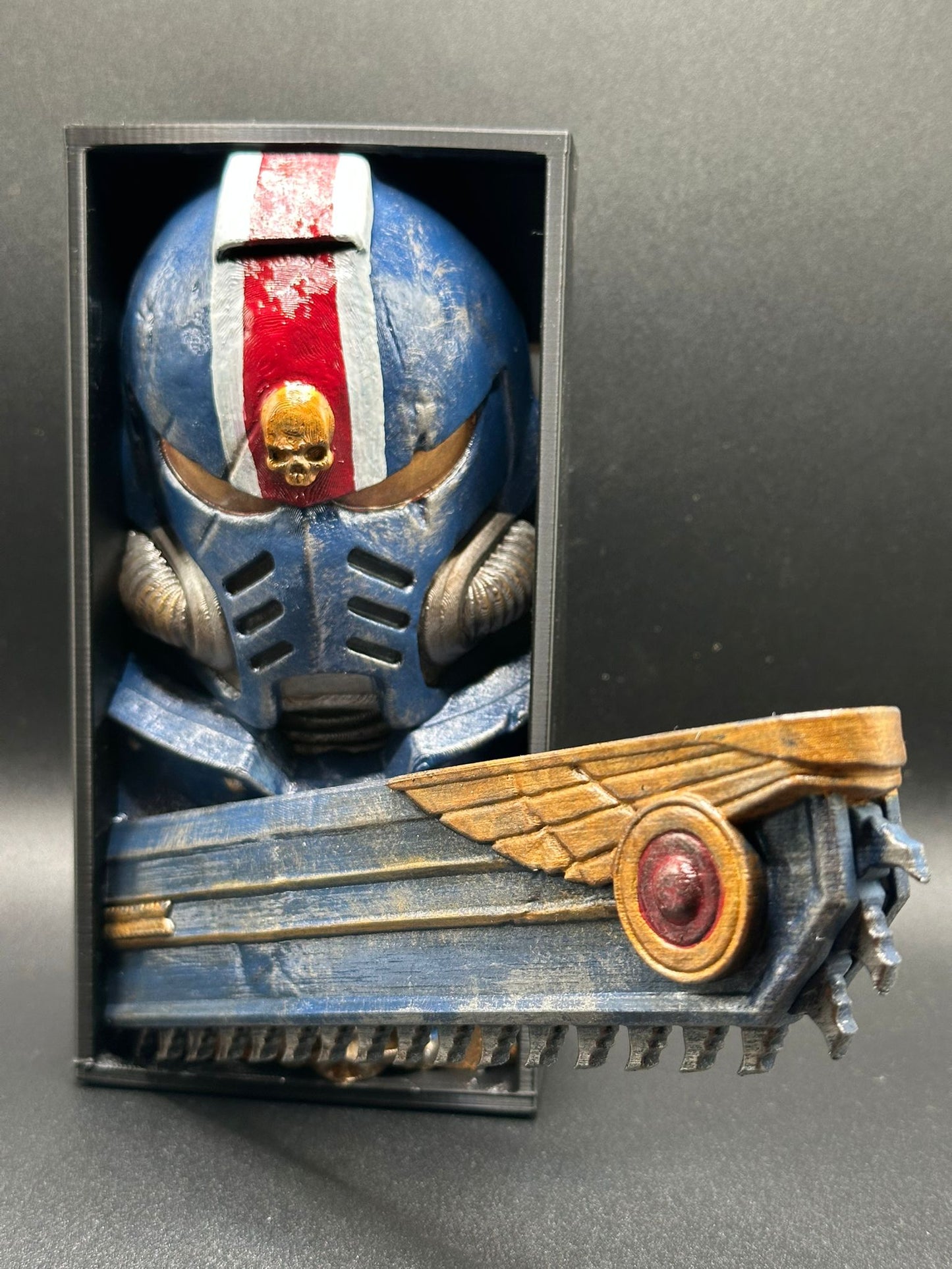 Fermalibro 3D Ultramarines Dipinto a Mano