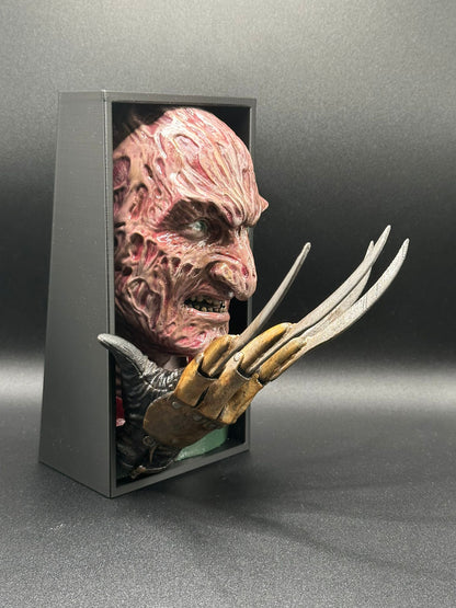 Fermalibro 3D Freddy Krueger Dipinto a Mano