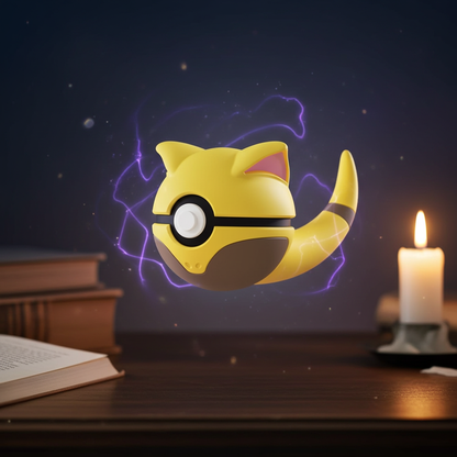 Poké Ball 3D ispirata a Abra – Sfera decorativa da collezione (#0063)