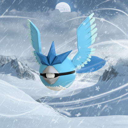 Poké Ball 3D ispirata a Articuno – Sfera decorativa da collezione (#0144)