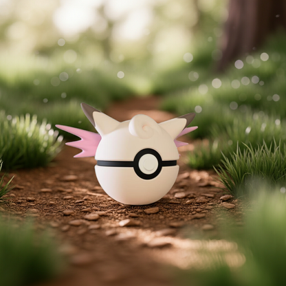 Poké Ball 3D ispirata a Clefable – Sfera decorativa da collezione (#0036)