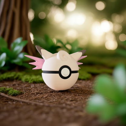 Poké Ball 3D ispirata a Clefable – Sfera decorativa da collezione (#0036)