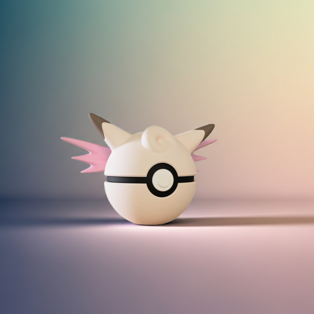 Poké Ball 3D ispirata a Clefable – Sfera decorativa da collezione (#0036)