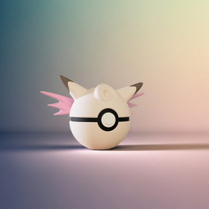 Poké Ball 3D ispirata a Clefable – Sfera decorativa da collezione (#0036)