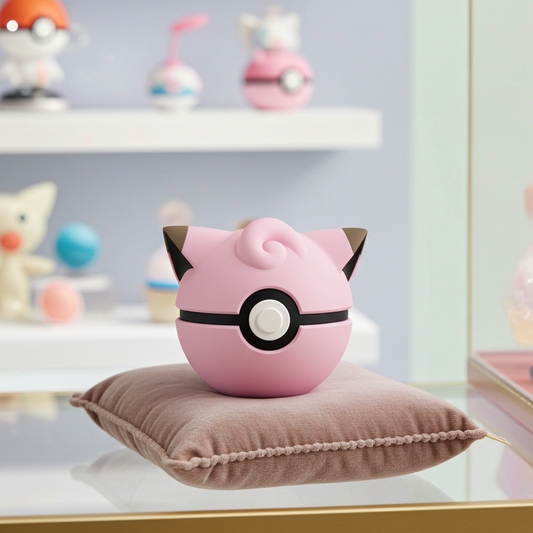 Poké Ball 3D ispirata a Clefairy – Sfera decorativa da collezione (#0035)