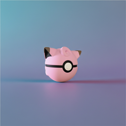 Poké Ball 3D ispirata a Clefairy – Sfera decorativa da collezione (#0035)