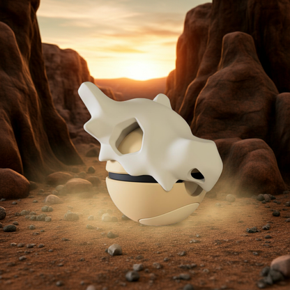 Poké Ball 3D ispirata a Cubone – Sfera decorativa da collezione (#0104)