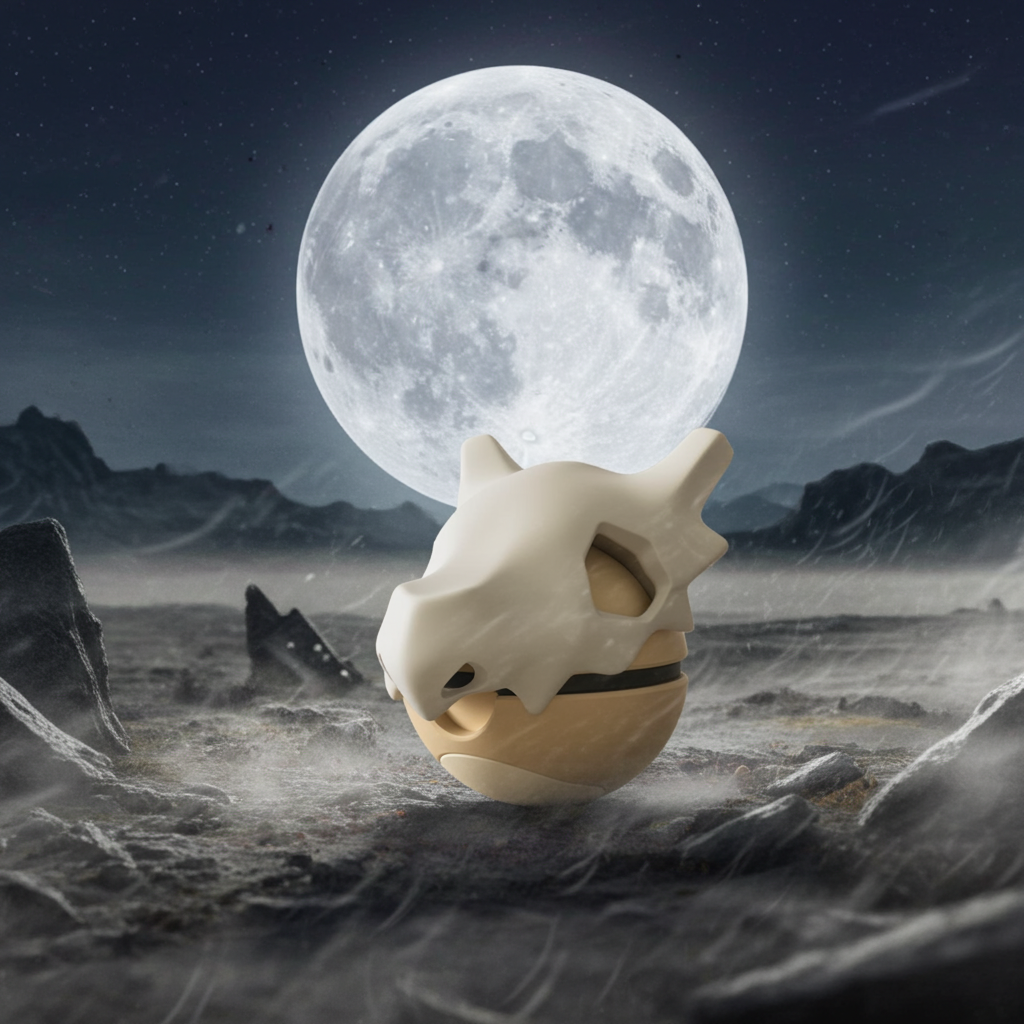 Poké Ball 3D ispirata a Cubone – Sfera decorativa da collezione (#0104)
