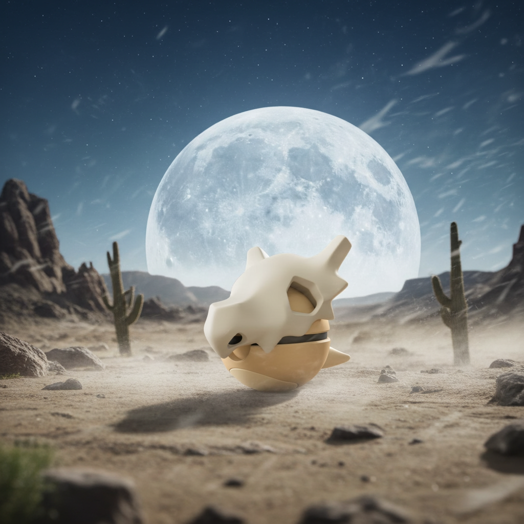 Poké Ball 3D ispirata a Cubone – Sfera decorativa da collezione (#0104)