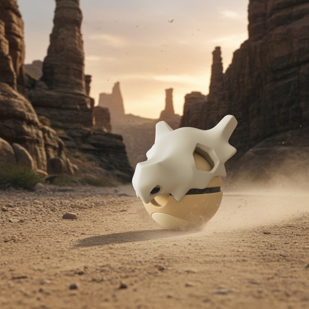Poké Ball 3D ispirata a Cubone – Sfera decorativa da collezione (#0104)