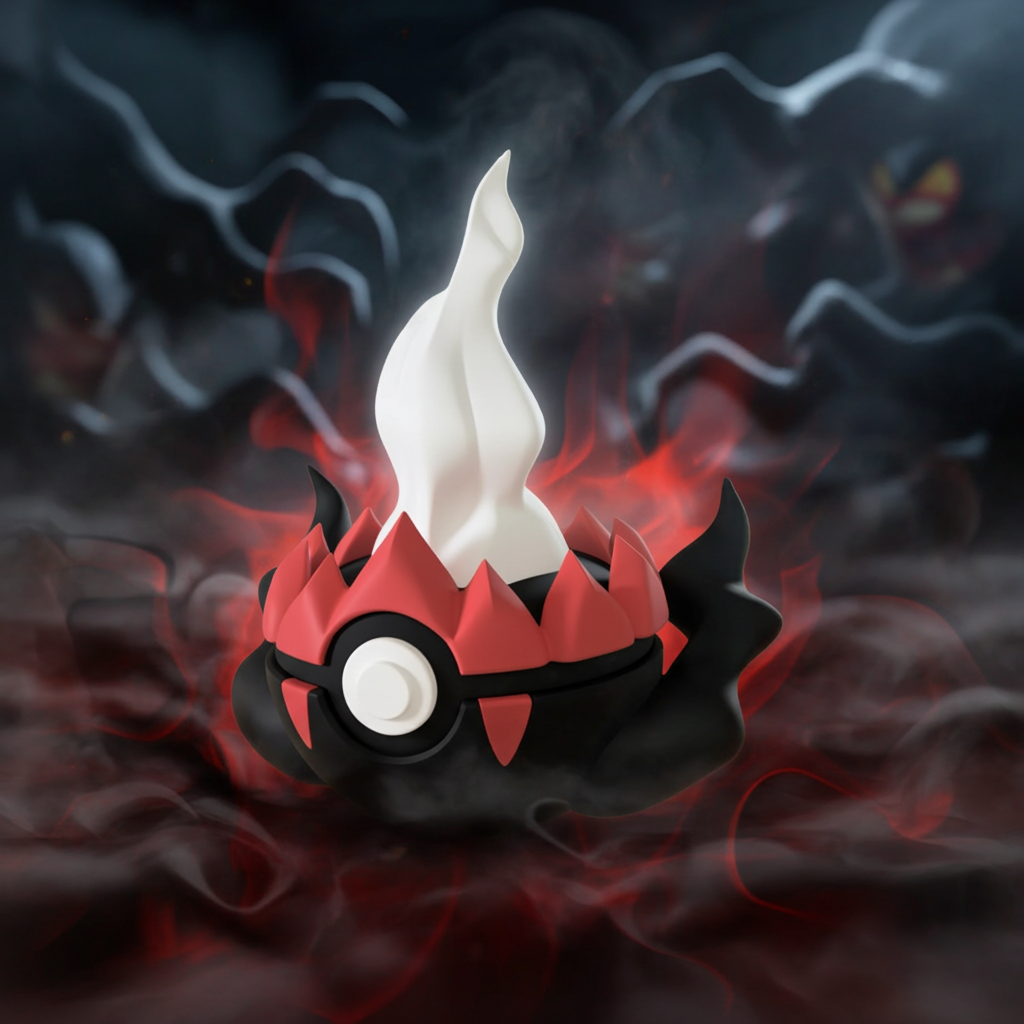 Poké Ball 3D ispirata a Darkrai – Sfera decorativa da collezione (#0491)