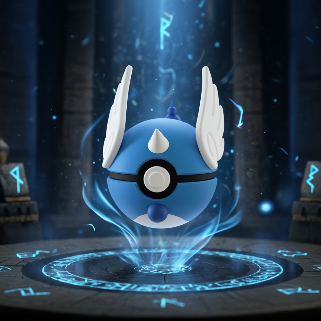 Poké Ball 3D ispirata a Dragonair – Sfera decorativa da collezione (#0148)