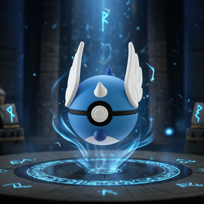 Poké Ball 3D ispirata a Dragonair – Sfera decorativa da collezione (#0148)