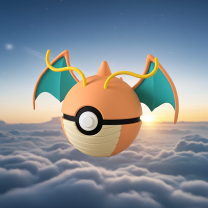 Poké Ball 3D ispirata a Dragonite – Sfera decorativa da collezione (#0149)