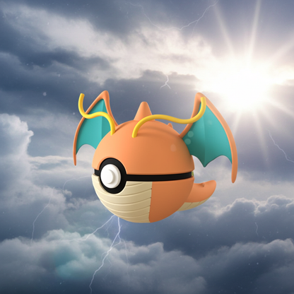 Poké Ball 3D ispirata a Dragonite – Sfera decorativa da collezione (#0149)