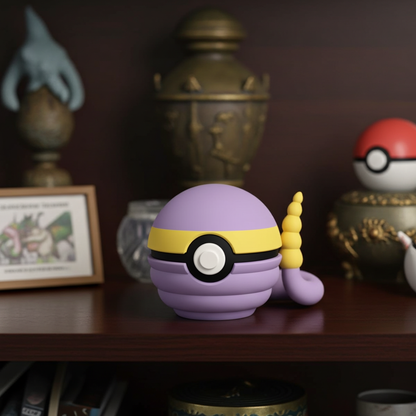 Poké Ball 3D ispirata a Ekans – Sfera decorativa da collezione (#0023)