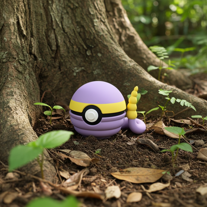 Poké Ball 3D ispirata a Ekans – Sfera decorativa da collezione (#0023)