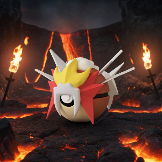 Poké Ball 3D ispirata a Entei – Sfera decorativa da collezione (#0244)