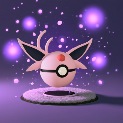 Poké Ball 3D ispirata a Espeon – Sfera decorativa da collezione (#0196)