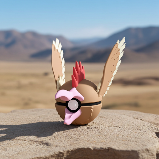 Poké Ball 3D ispirata a Fearow – Sfera decorativa da collezione (#0022)