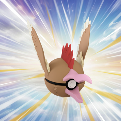 Poké Ball 3D ispirata a Fearow – Sfera decorativa da collezione (#0022)