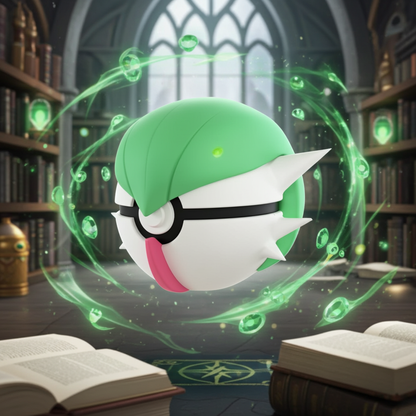 Poké Ball 3D ispirata a Gardevoir – Sfera decorativa da collezione (#0282)