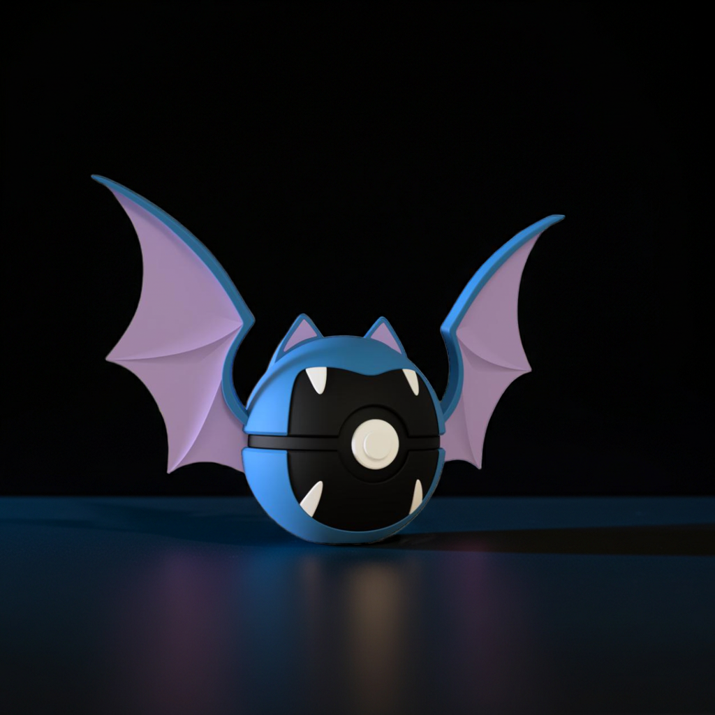 Poké Ball 3D ispirata a Golbat – Sfera decorativa da collezione (#0042)