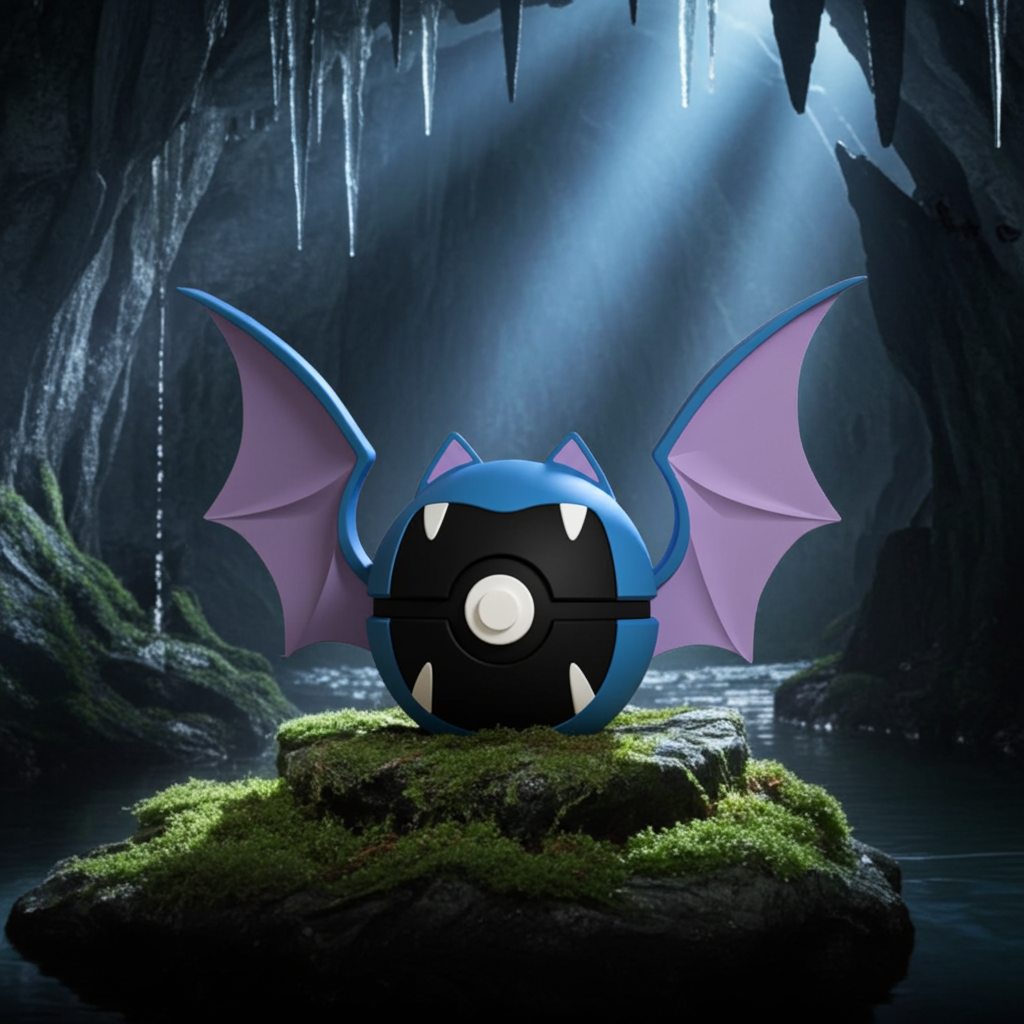 Poké Ball 3D ispirata a Golbat – Sfera decorativa da collezione (#0042)