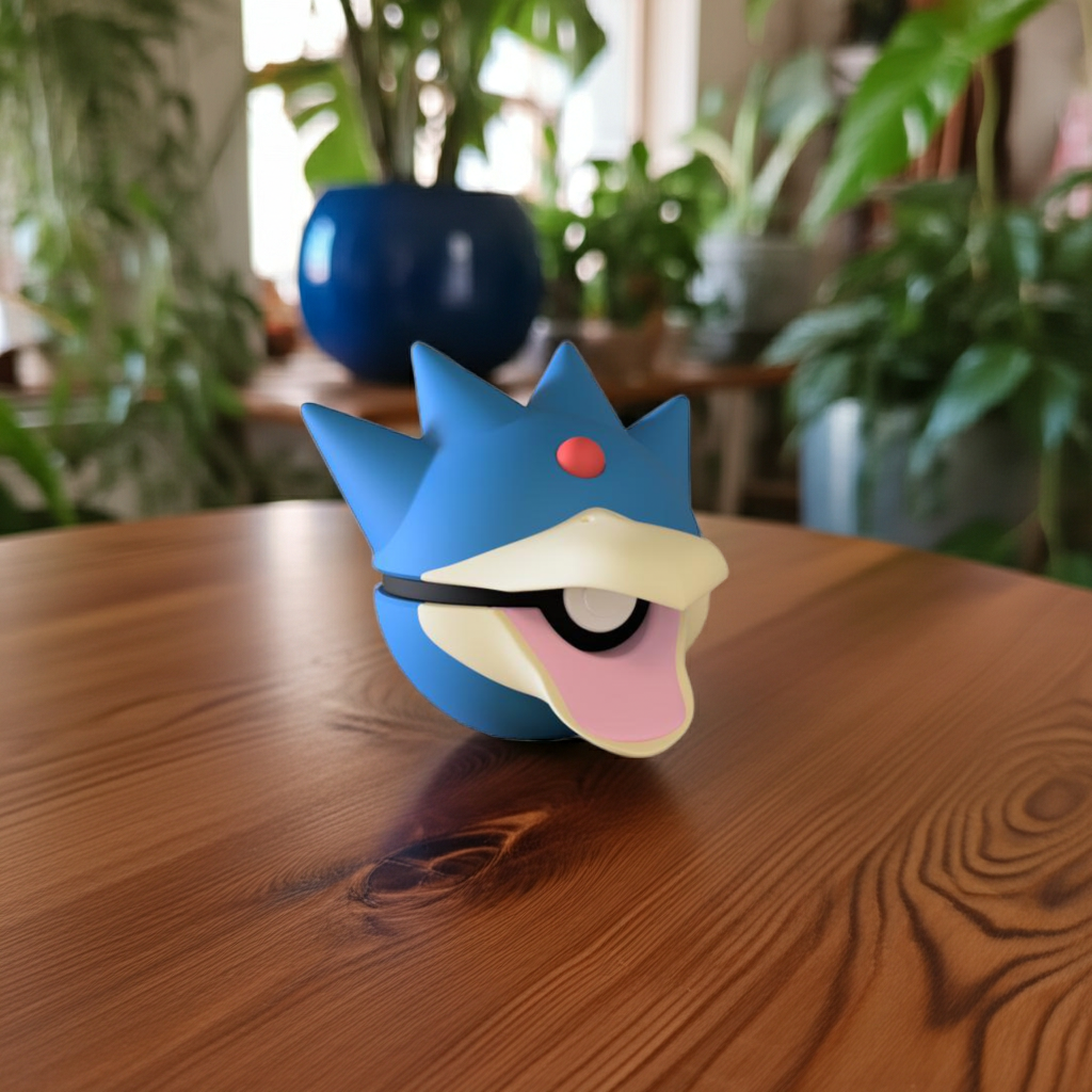 Poké Ball 3D ispirata a Golduck – Sfera decorativa da collezione (#0055)