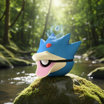 Poké Ball 3D ispirata a Golduck – Sfera decorativa da collezione (#0055)
