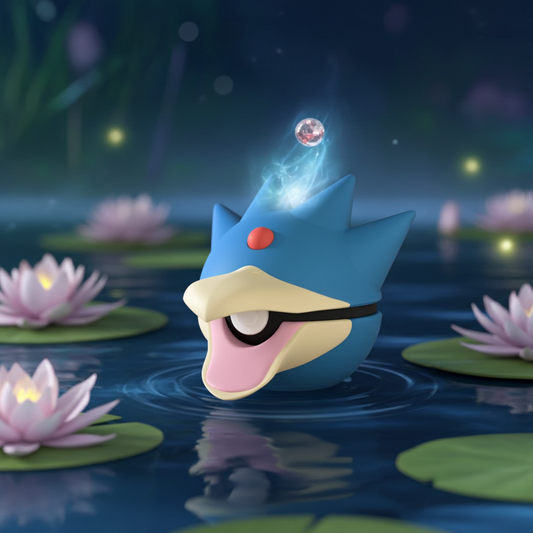 Poké Ball 3D ispirata a Golduck – Sfera decorativa da collezione (#0055)