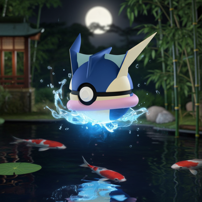 Poké Ball 3D ispirata a Greninja – Sfera decorativa da collezione (#0658)