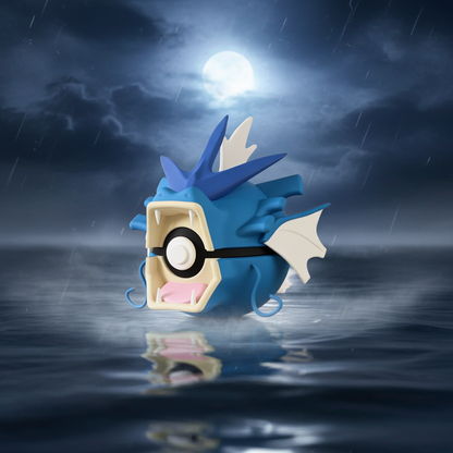 Poké Ball 3D ispirata a Gyarados – Sfera decorativa da collezione (#0130)