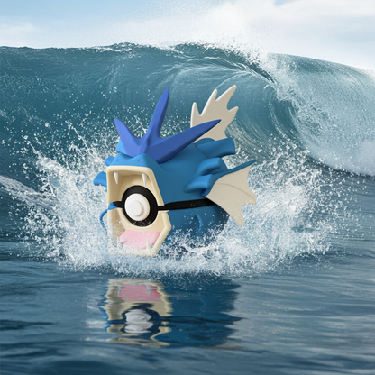 Poké Ball 3D ispirata a Gyarados – Sfera decorativa da collezione (#0130)