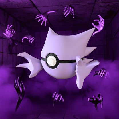 Poké Ball 3D ispirata a Haunter – Sfera decorativa da collezione (#0093)