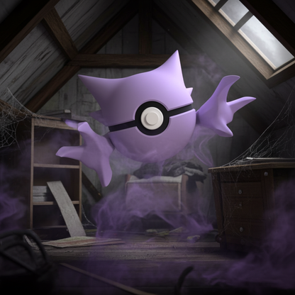 Poké Ball 3D ispirata a Haunter – Sfera decorativa da collezione (#0093)