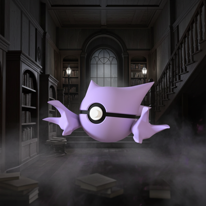 Poké Ball 3D ispirata a Haunter – Sfera decorativa da collezione (#0093)
