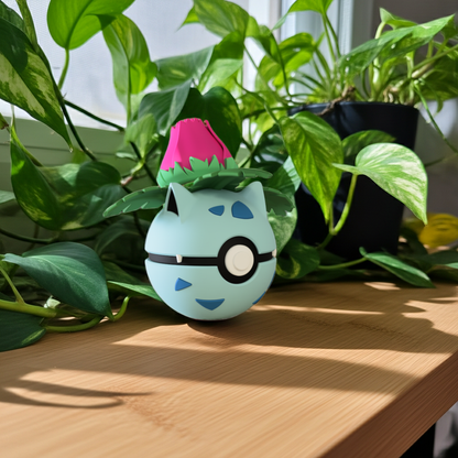 Poké Ball 3D ispirata a Ivysaur – Sfera decorativa da collezione (#0002)