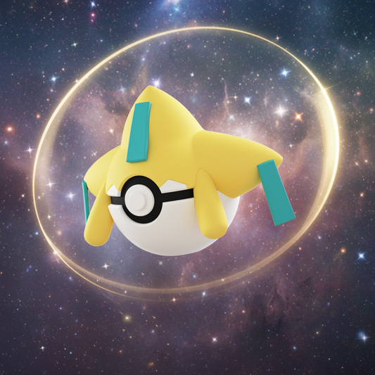 Poké Ball 3D ispirata a Jirachi – Sfera decorativa da collezione (#0385)