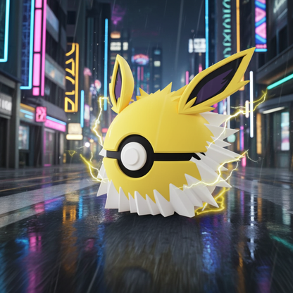 Poké Ball 3D ispirata a Jolteon – Sfera decorativa da collezione (#0135)
