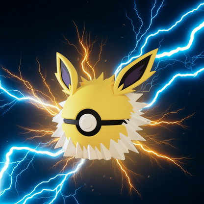 Poké Ball 3D ispirata a Jolteon – Sfera decorativa da collezione (#0135)